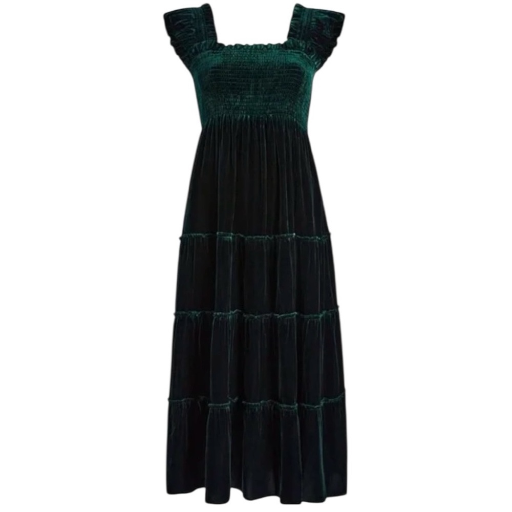 Hill House Green Velvet Dress